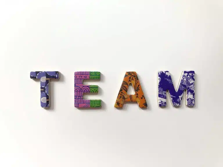 team freestanding letters